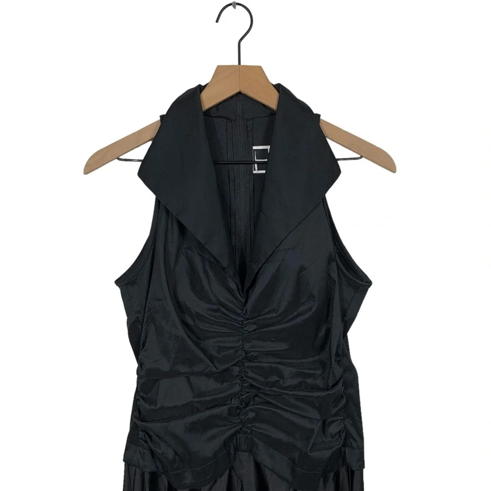 Vintage Tadashi Shoji Black Tuxedo Evening Gown - Picture 3 of 10